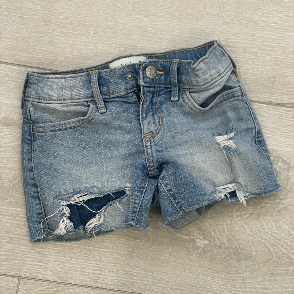 Abercrombie & Fitch Kids Mid Rise Midi Short Denim Jeans Size Regular 5/6